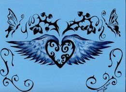 Heart With Angel Wings Tattoo N8