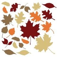 Fall Harvest Leafs Falling Thanksgiving Decoration Wall Decal Custom