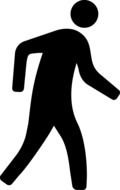 Walk Symbol as a picture for clipart