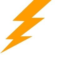 Lightning Bolt orange Clip Art drawing