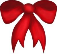 Red Christmas Bow Clip Art N10