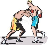 Boxers Fighting Clip Art