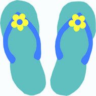 Cartoon Flip Flops N3
