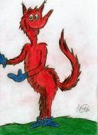 red Fox In Socks drawing