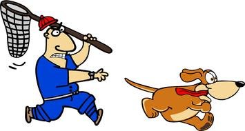 drawing of Cartoon Dog Catcher