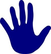 Blue Right Hand Clip Art N2