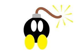 Baseball bomb on white background