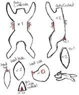 Wolf Plush Pattern drawing