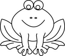 Frog Outline Clip Art N4