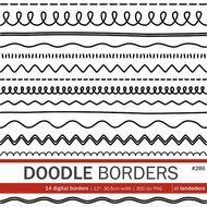 Digital Borders Doodle Clipart