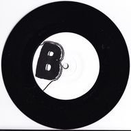 Black and white drawing of the B disk clipart