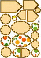 Green Orange And Yellow Polka Dots drawing