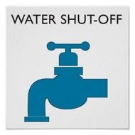 Water Shut Off Sign