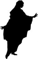 Woman Silhouette black drawing