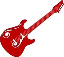Red Guitar Clip Art N3