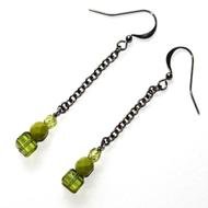 Lime Green earrings as a picture for clipart