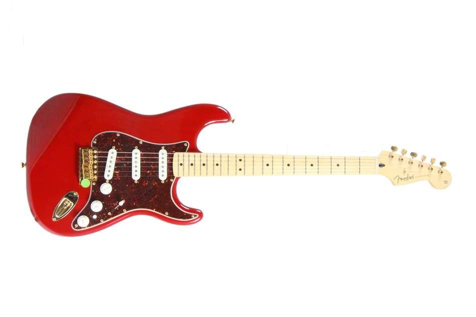 Red Fender Electric Guitar drawing