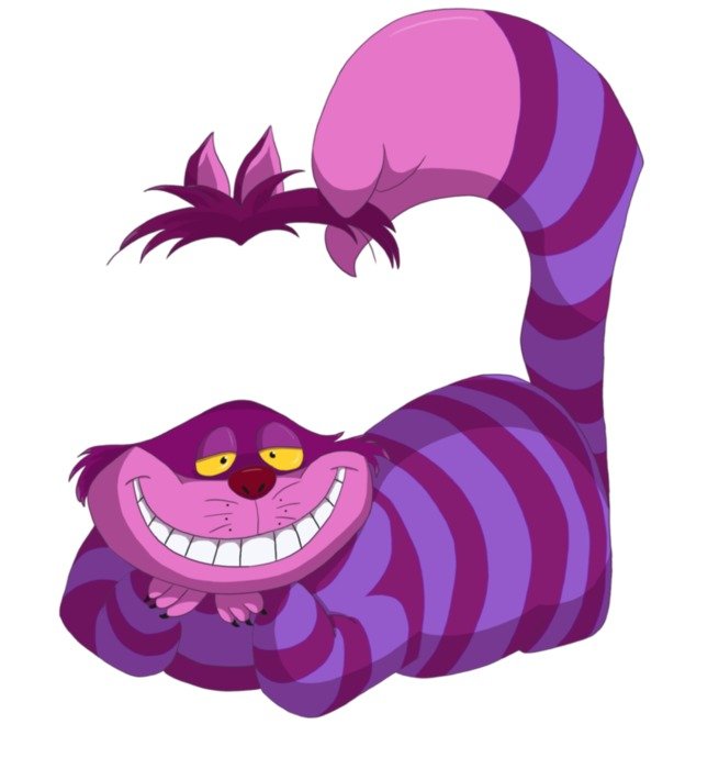 purple cheshire cat as a picture for clipart