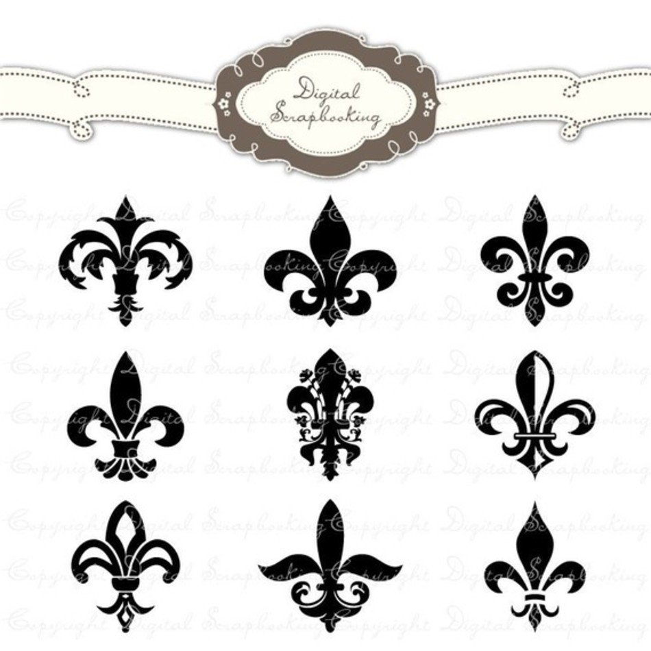 Fancy Fleur De Lis Clip Art