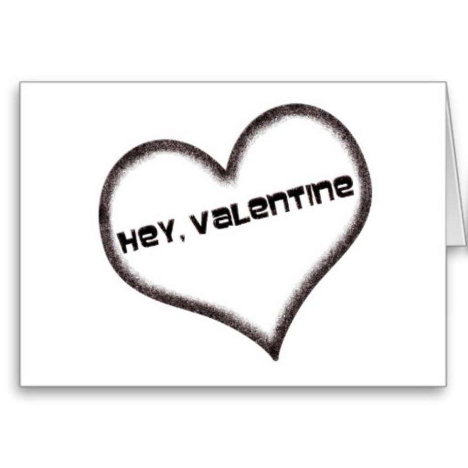 Black And White Valentine Clip Art N13