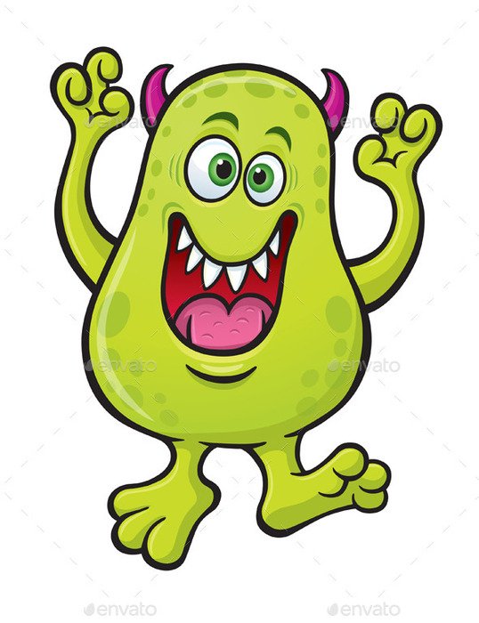 Green Monster Cartoon N6