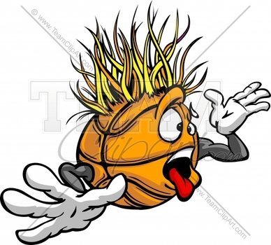 Cartoon Basketball Face N5