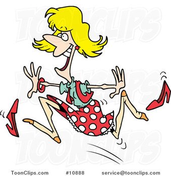 Cartoon Lady Running N3
