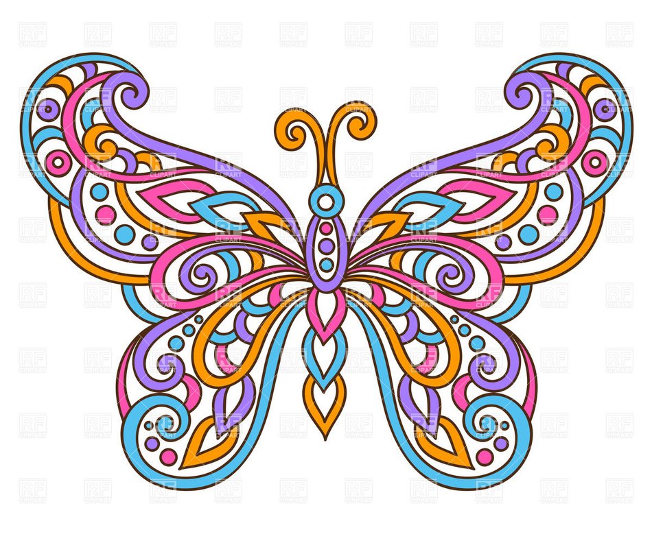Colorful Butterflies Clip Art Free