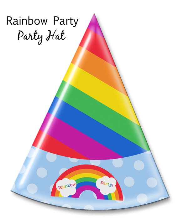 Rainbow Party Hats