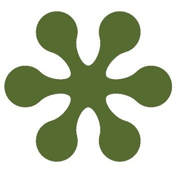 Green Flower Clip Art N33