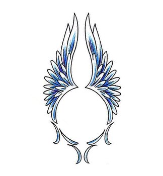 Tribal Angel Wings Tattoo Designs N7