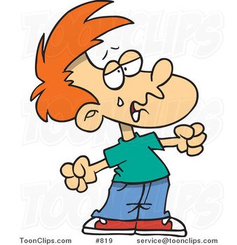 Cartoon Boy Crying N12