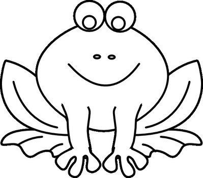 Frog Outline Clip Art N4