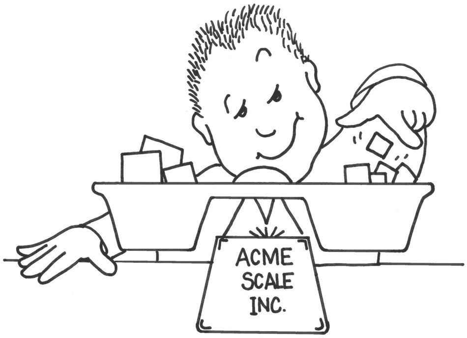 man Weighting products, Clip Art