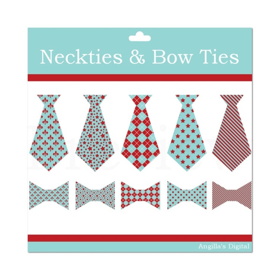 Red Tie Clip Art N3