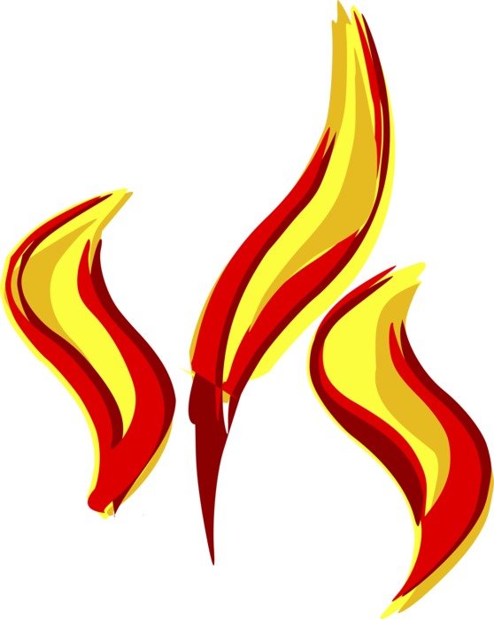 İllustration of Cartoon Flames