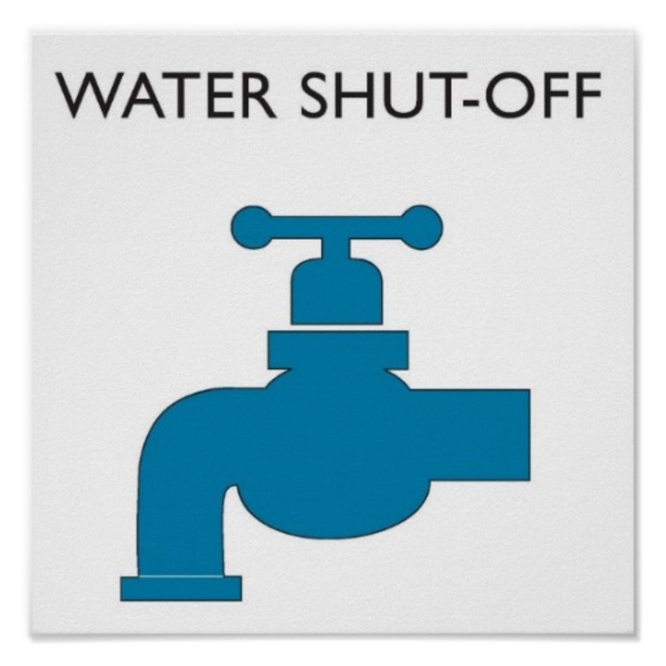 Water Shut Off Sign