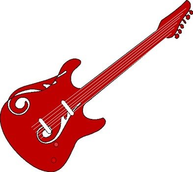 Red Guitar Clip Art N3