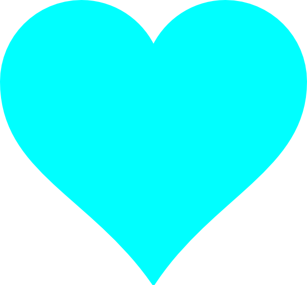 Aqua Heart Clip Art Free Image Download