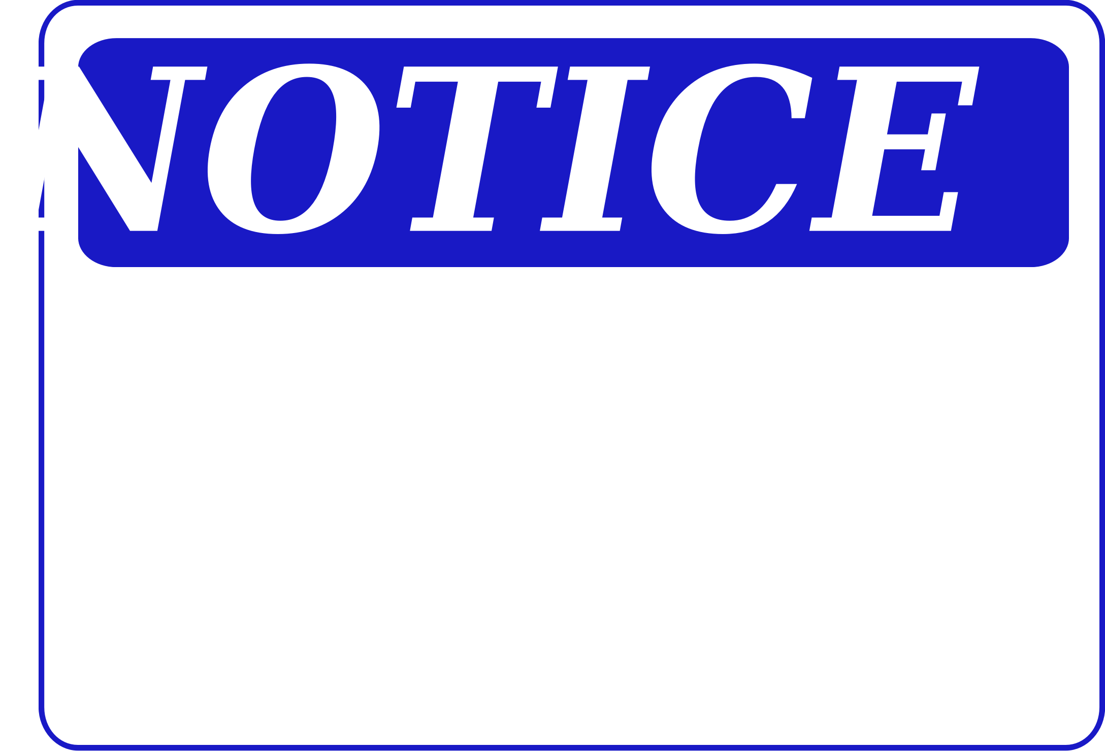 Blank Notice Sign drawing free image download
