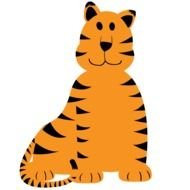 cartoon orange striped tiger