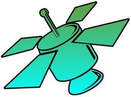 Space Satellite Cartoon Clip Art N2