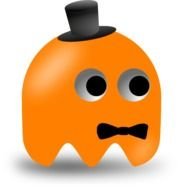 Orange Ghost Clip Art