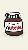 Cute Nutella as a graphic illustration