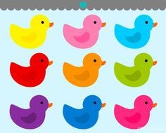 clipart of the colorful Rubber Ducks
