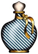 Gold striped vase drawing