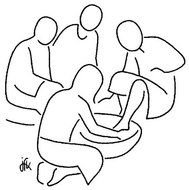 Jesus Foot Washing Coloring Page