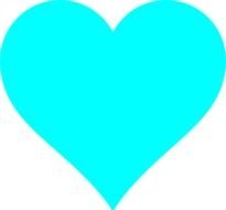 Aqua Heart Clip Art