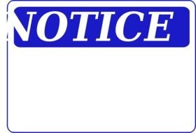 Blank Notice Sign drawing
