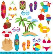Summer Beach Clip Art N36